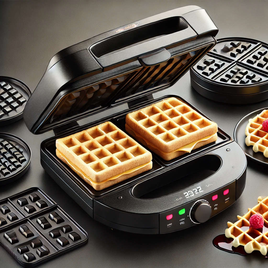 waffle maker with removable plates.