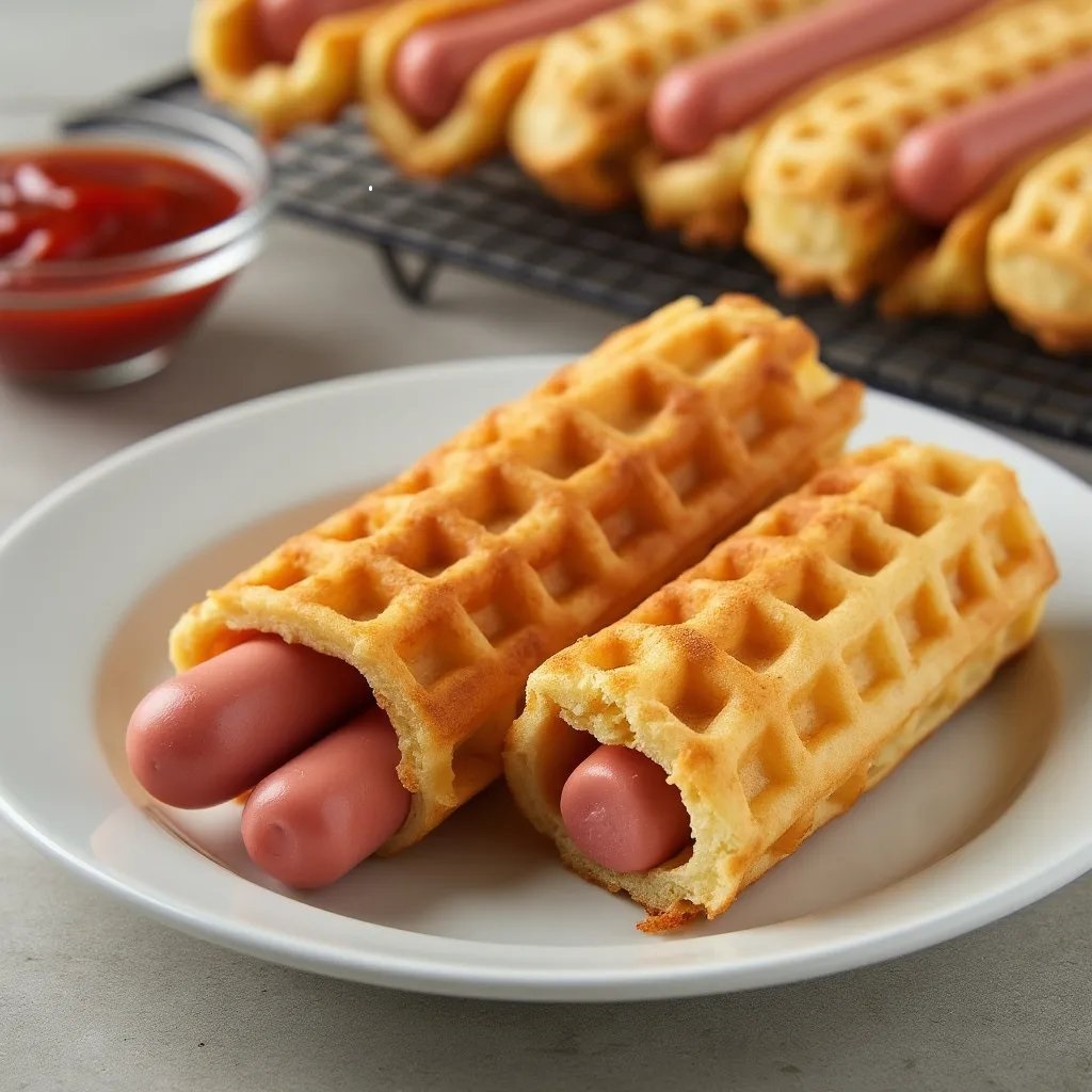 hotdog waffle